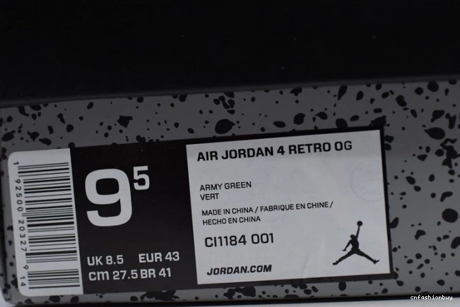 Laser Jordan Air Retro 4 Black CI1184-001 1205